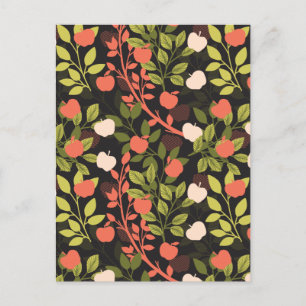 Carte Postale Jardin floral de pommier de nuit Motif