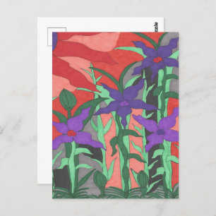 Carte Postale Jardin floral Twilight