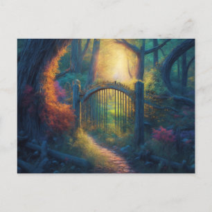 Carte Postale Jardin forestier enchanté   ART NUMÉRIQUE