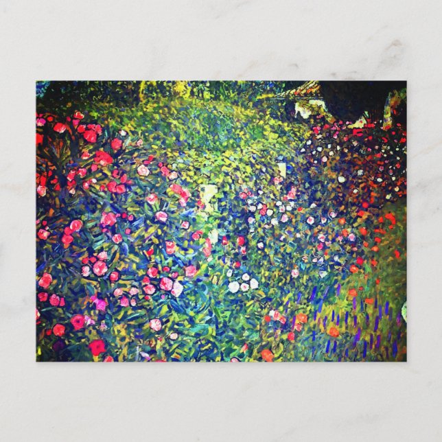 Carte Postale Jardin italien Gustav Klimt (Devant)