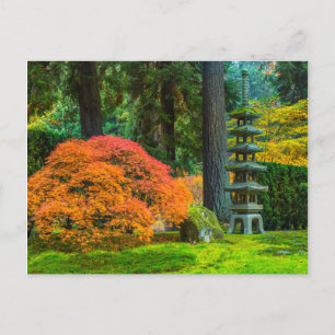 Carte Postale Jardin Japonais En Automne À Portland, Oregon