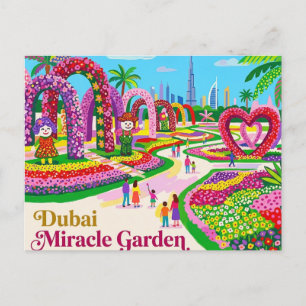 Carte Postale Jardin Miracle de Dubaï Émirats arabes unis
