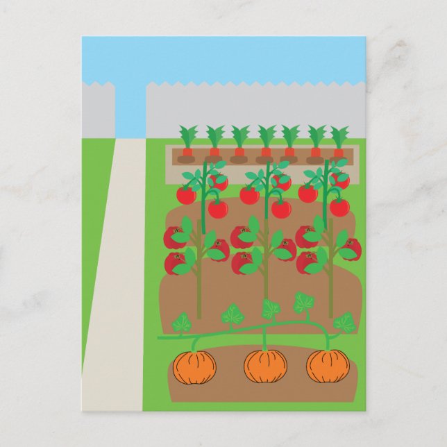 Carte Postale Jardin potager (Devant)