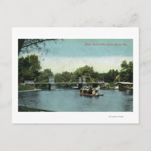 Carte Postale Jardin public de Boston Vue sur le pont