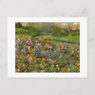 Carte Postale Jardin rose de Renoir