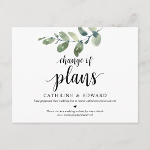 Carte Postale Jardin verdoyant, Faire-part, Reporté