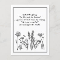 Jardin Verse Rudyard Kipling Aquarelle Fleurs C