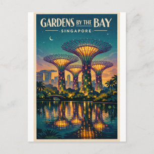 Carte Postale Jardins au bord de la baie à Singapour
