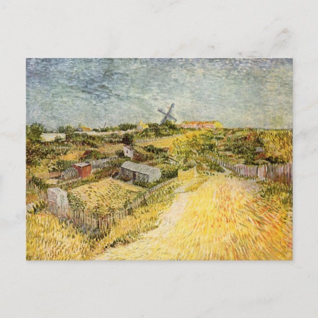 Carte Postale Jardins de légumes, Montmartre par Vincent van Gog (Devant)