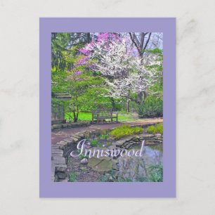 CARTE POSTALE JARDINS EN BOIS INNISWOOD, BEAU AU PRINTEMPS