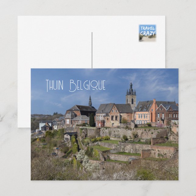 Carte Postale Jardins suspendus de Thuin, Belgique (Devant / Derrière)