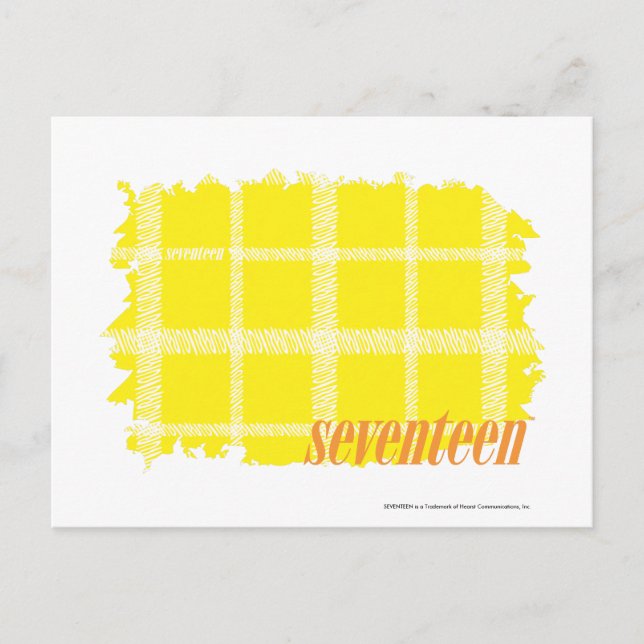 Carte Postale Jaune plaid 3 (Devant)