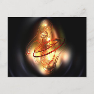 Carte Postale Jaune rouge brillant