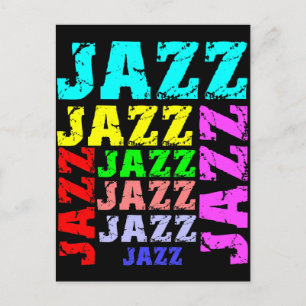 Carte Postale Jazz coloré et cool