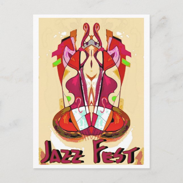 Carte Postale Jazz Fest Abstrait Bass1 (Devant)