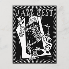 Carte Postale Jazz Fest Skeleton