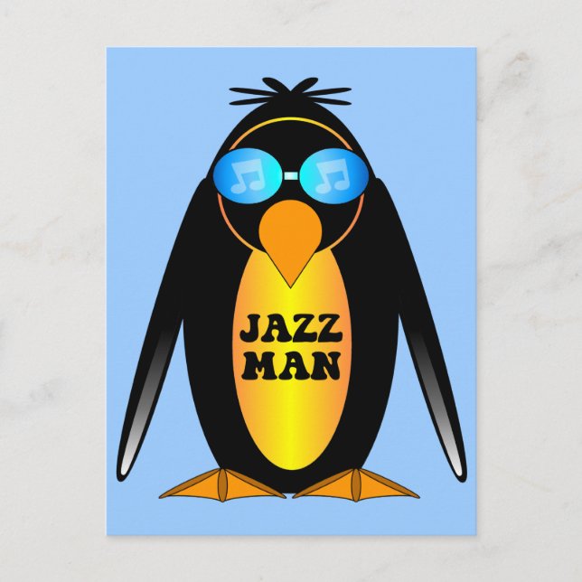 Carte Postale Jazz Man (Devant)