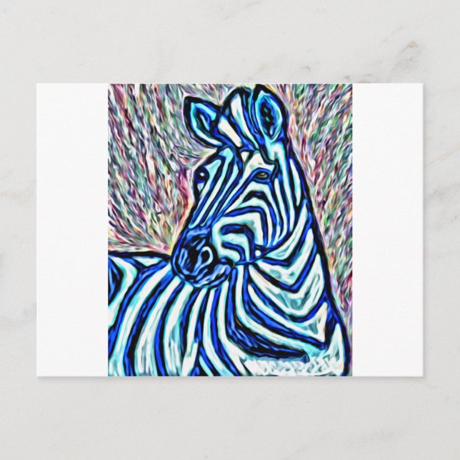 Carte Postale Jazzy zebra (Devant)