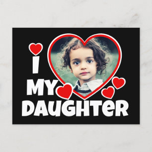 Carte Postale J'Coeur Ma Fille Photo Personnalisée