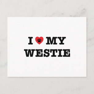 Carte Postale J'Coeur Mon Westie