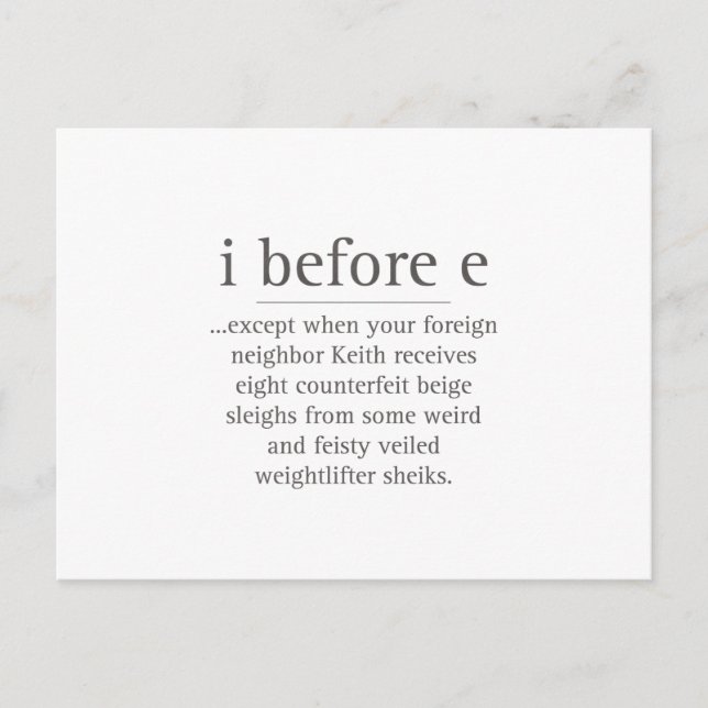 Carte Postale Je Avant E Sauf Après La Parodie Citation De L'Ens (Devant)
