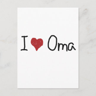 Carte Postale Je coeur Oma