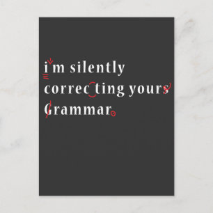 Carte Postale Je corrige silencieusement votre lycée de grammair