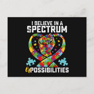 Carte Postale Je Crois En Un Spectre De Possibilités Autisme