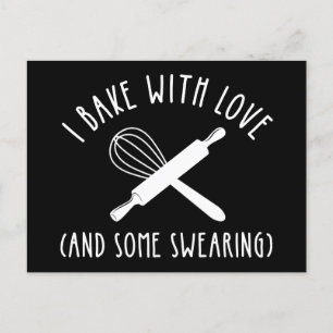 Carte Postale Je Cuis Avec Amour (Et Certains Jouent)