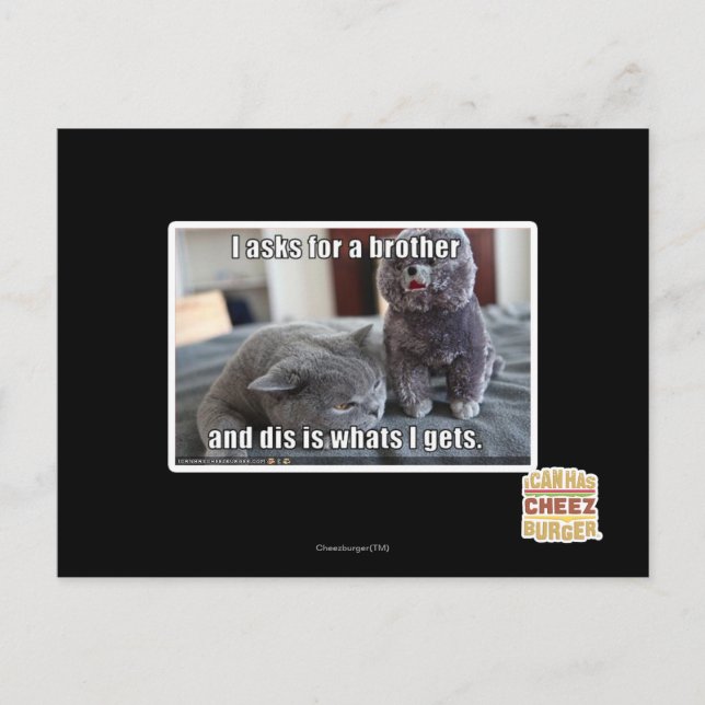 Carte Postale Je demande à un frère (Devant)