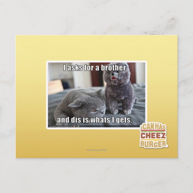 Carte Postale Je demande à un frère (Devant)