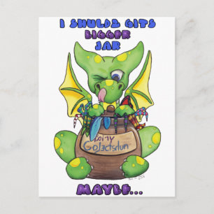 Carte Postale Je devrais aller plus gros Jar MAYBE mignon petit 
