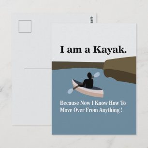 Carte Postale Je fais du kayak en kayak