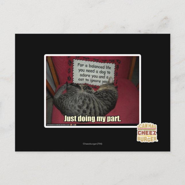 Carte Postale Je fais juste ma part. (Devant)