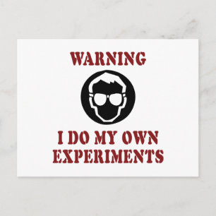Carte Postale Je fais mes propres expériences - Scientifique inv