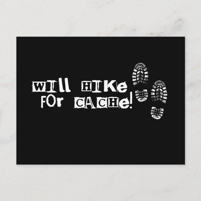 Carte Postale Je ferai une randonnée pour le cache ! (Devant)