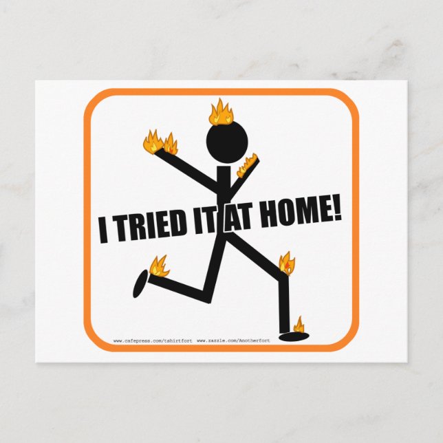Carte Postale Je l'ai essayé chez moi ! (Devant)