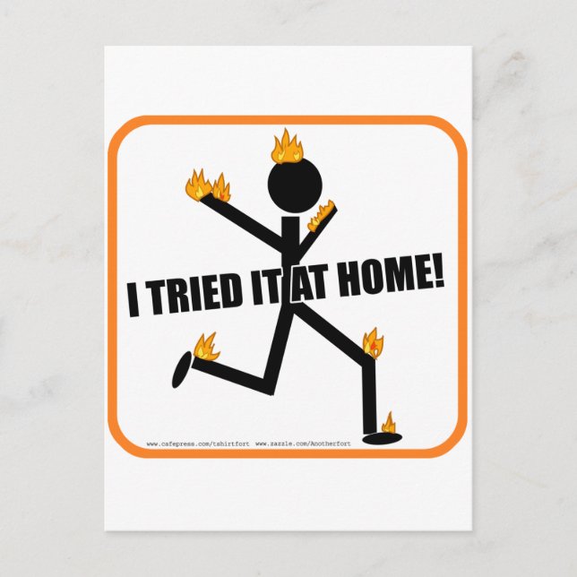 Carte Postale Je l'ai essayé chez moi ! (Devant)
