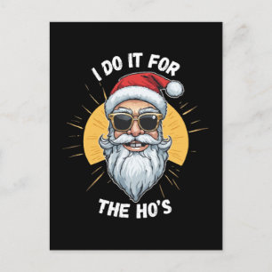 Carte Postale Je le fais pour Ho s Funny Noël père Noël