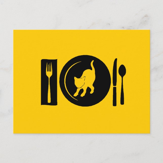 Carte Postale Je mange... (Devant)