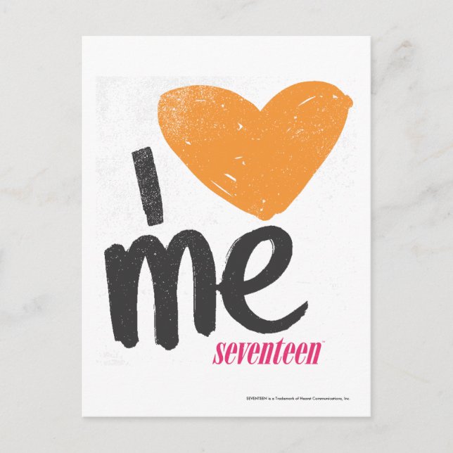 Carte Postale Je Me Coeur Orange (Devant)