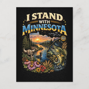 Carte Postale Je me tiens avec Minnesota
