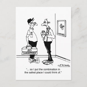 Carte Postale Je mets la combinaison en sécurité