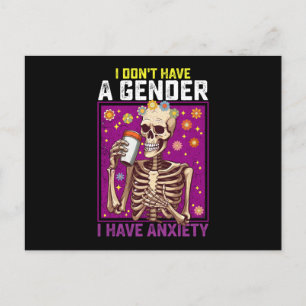 Carte Postale Je n'ai pas de sexe j'ai de l'anxiété non binaire
