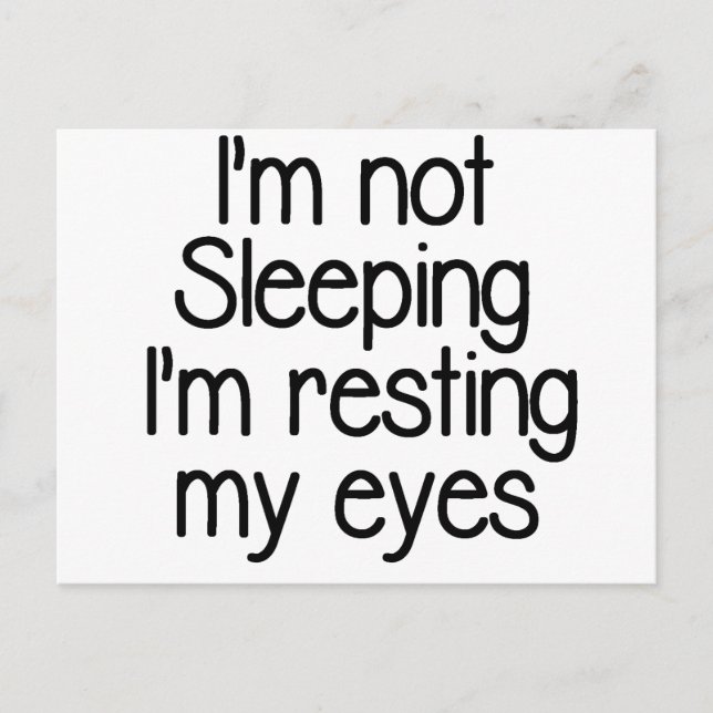 Carte Postale Je ne dors pas drôle (Devant)
