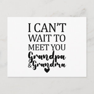 Carte Postale Je ne peux pas attendre de vous rencontrer grand-p