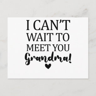 Carte Postale Je ne peux pas attendre de vous rencontrer Grosses