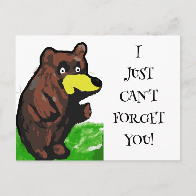 Carte Postale Je ne peux pas t'oublier (Devant)