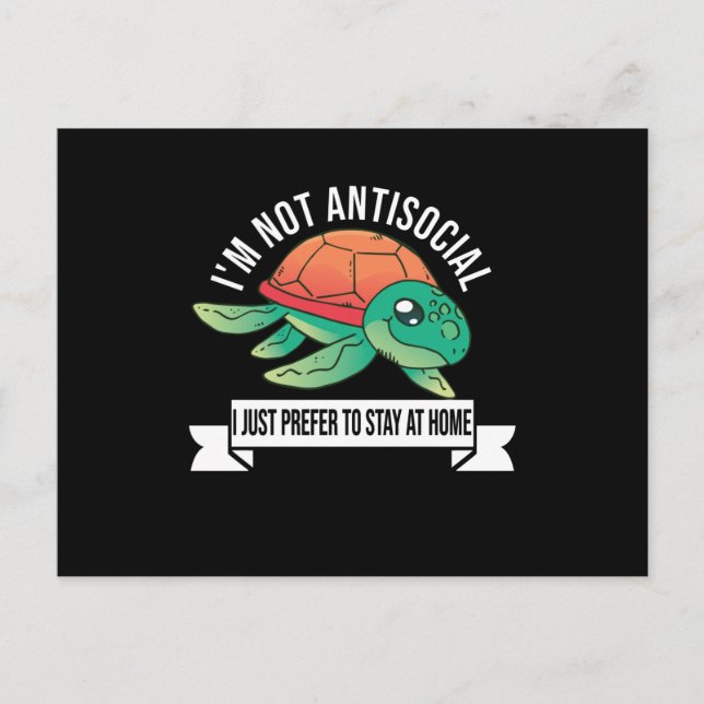 Carte Postale Je ne suis pas antisocial je préfère simplement re (Devant)