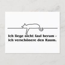 Je ne suis pas fainéant Chat Formule de l'humour